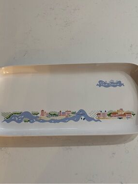 “La Vallee de Paul Bocuse” French Village Rectangular Platter Japan 1987 VNTG